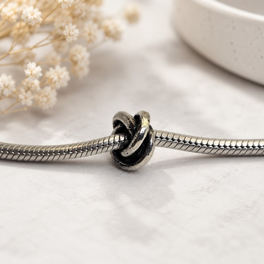 Authentic Trollbeads Sterling Silver Lucky Knot Bead Charm 925 Silver